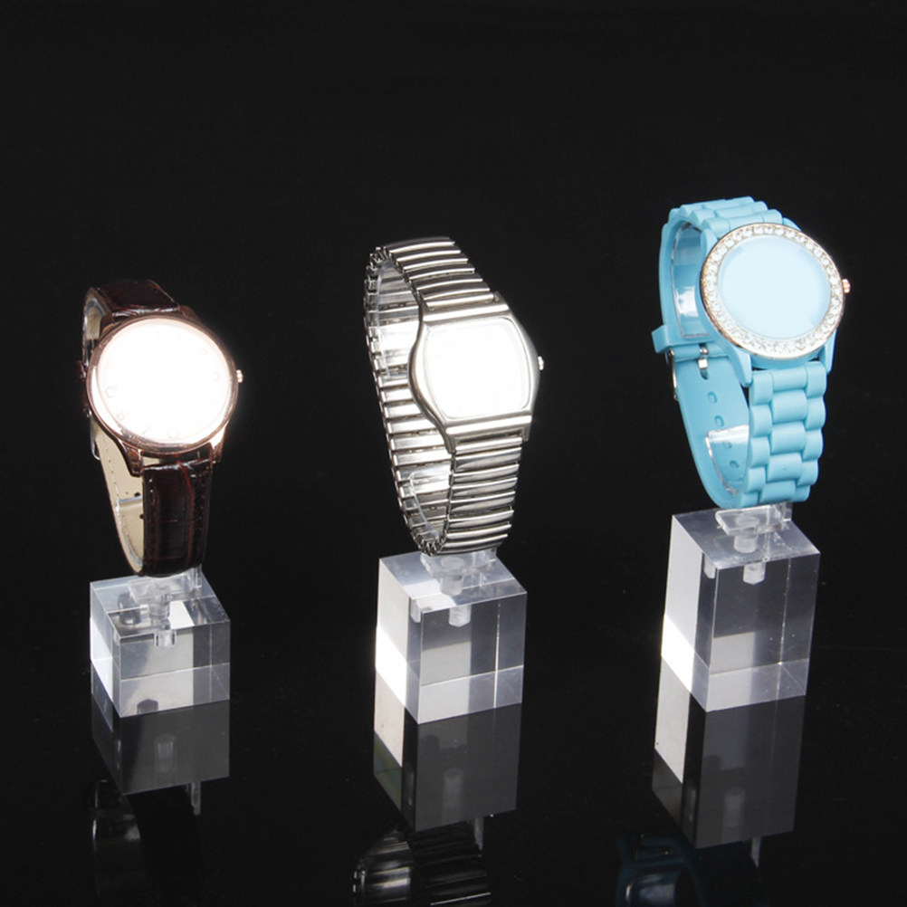Jewelry And Watches Inc - 3Pcs C-Shaped Acrylic Watch Display Stand