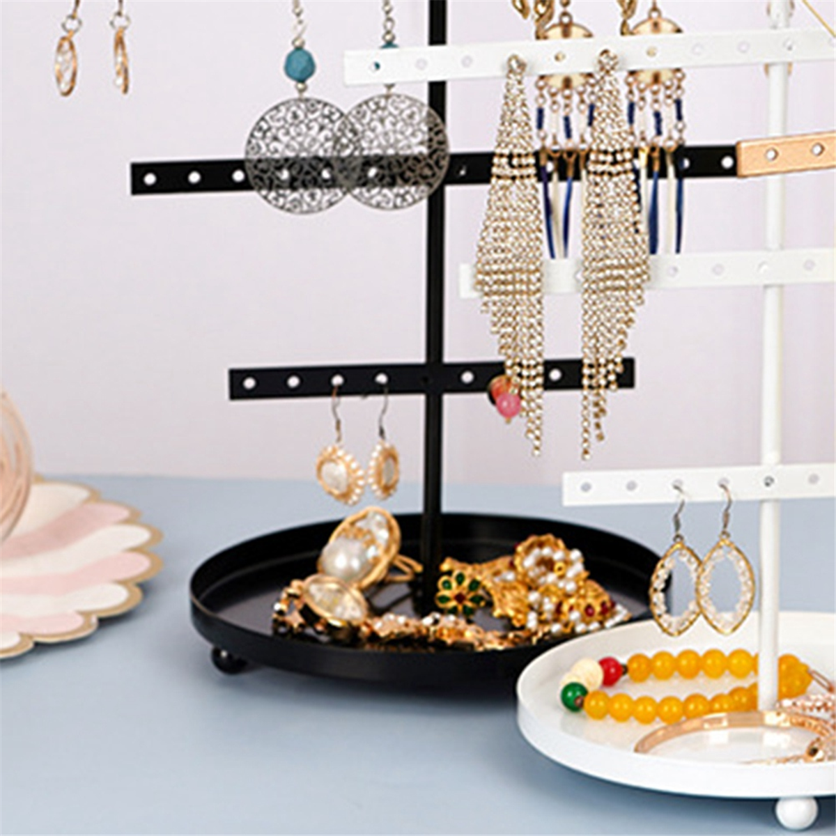 Jewelry & Watches Spółka Z Ograniczoną Odpowiedzialnością Sp Z Oo - ABQR Black 3-Layer Simple Earring Storage