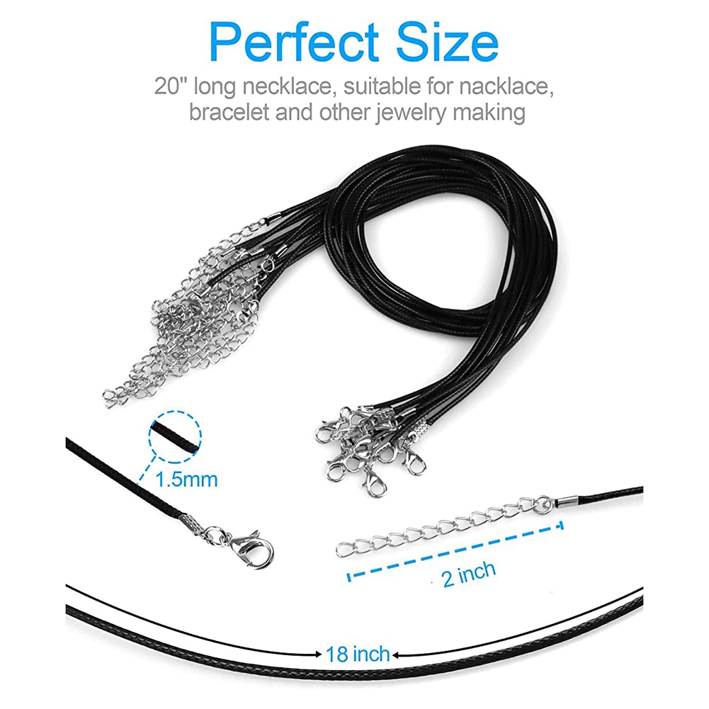 Jewelry & Watches Spółka Z Ograniczoną Odpowiedzialnością Sp Z Oo - ABQR 24PCS Cord Necklace, 20 in
