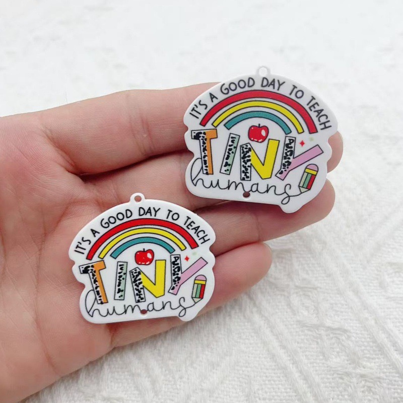 Jewelry & Watches Spółka Z Ograniczoną Odpowiedzialnością Sp Z Oo - 10pcs Teacher's Day Acrylic Double sided