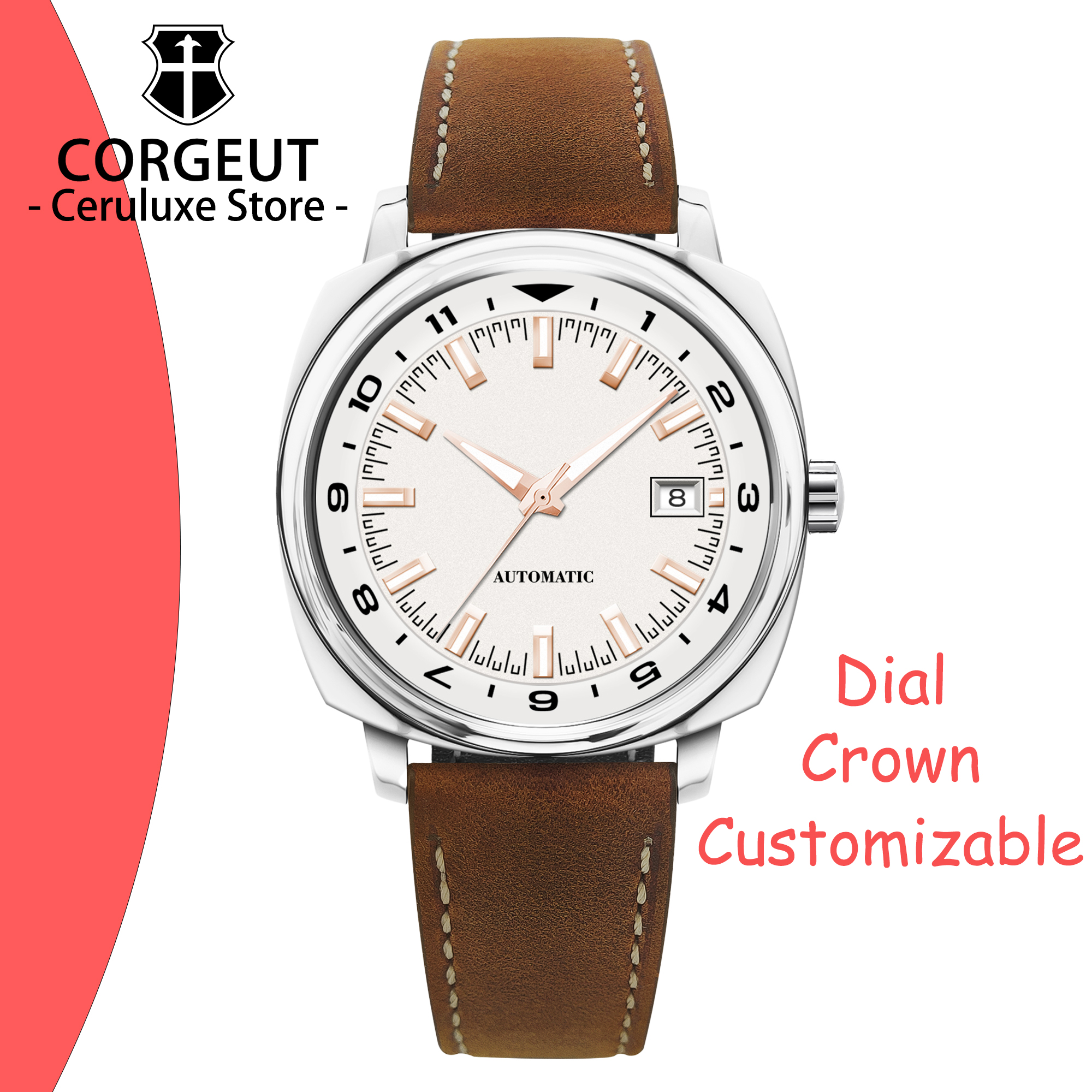 Jewelry Style Watches - CUSTOM 42MM Stainless Steel Sapphire Glass