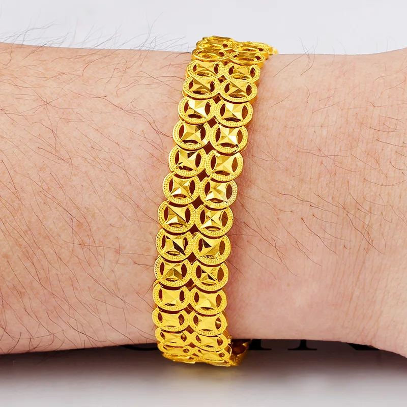 Jewelry Type Watches - 4cm Wide Pure Gold color Watch