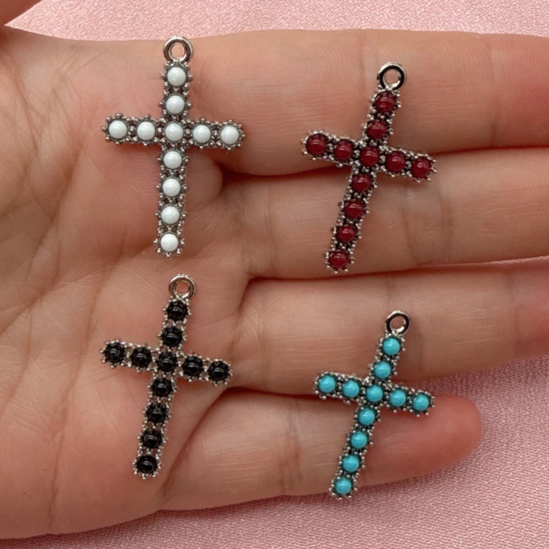 Jewelry & Watches Spółka Z Ograniczoną Odpowiedzialnością Sp Z Oo - 10pcs Korean version diamond cross pendant