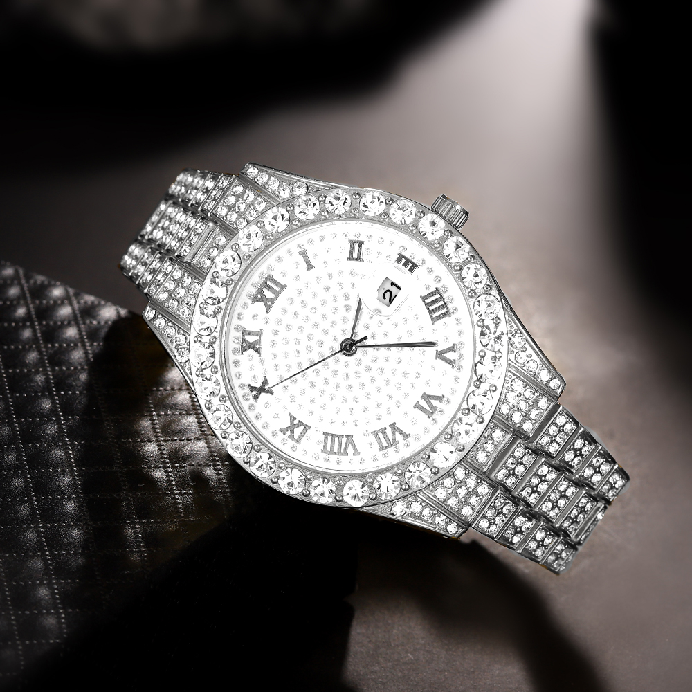 1 Hip-hop Full Diamond Silver  - Jewelry Style Watches recensione e prezzo