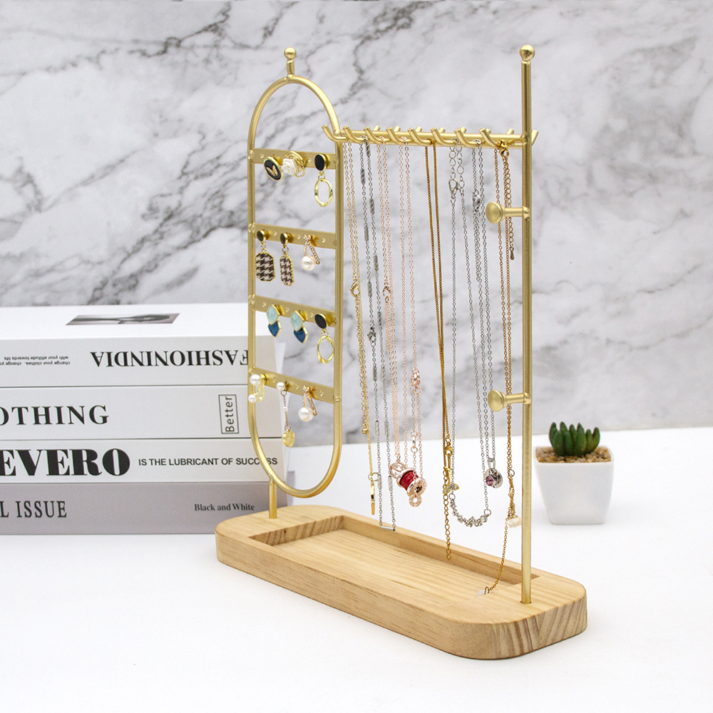 1 desktop solid wood base jewe - Jewelry And Watches Stores recensione e prezzo