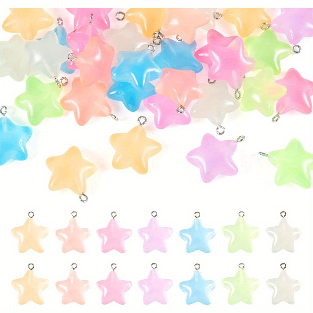 6/24/40pcs Mixed Color Luminou - Moon Star Earrings recensione e prezzo