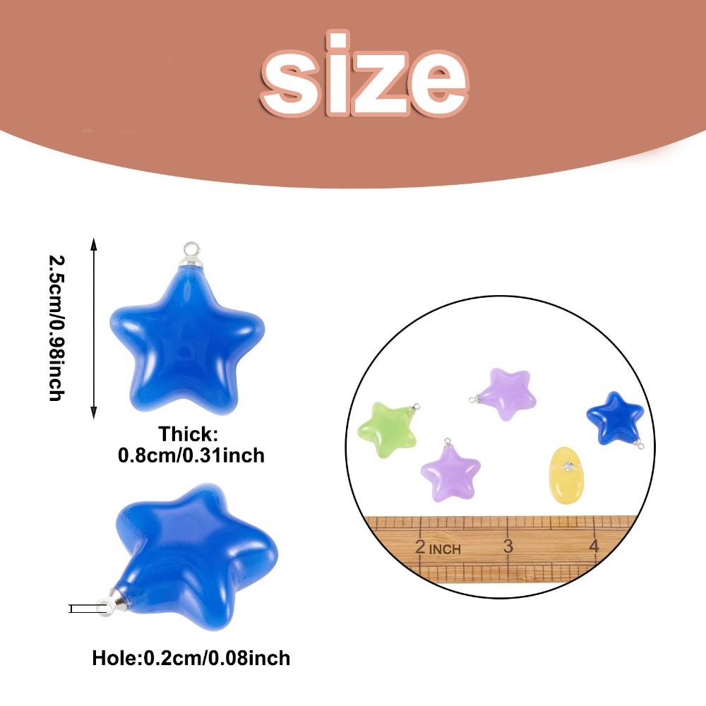 6/24/40pcs Mixed Color Luminou - Moon Star Earrings recensione e prezzo