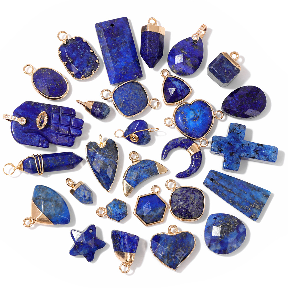 5PCS/lot Lapis Lazuli Stone Pe - Moon Star Earrings recensione e prezzo