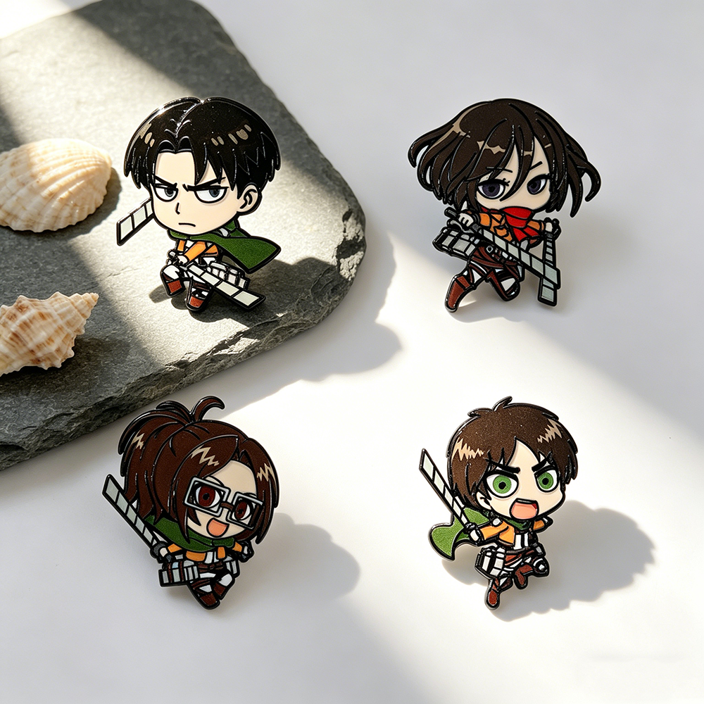 4pcs Survey Corps Enamel Pin S - Levi Jewelry & Watches Inc recensione e prezzo