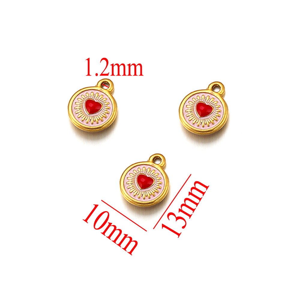 5pcs Stainless Steel Red Ename - Moon Star Earrings recensione e prezzo