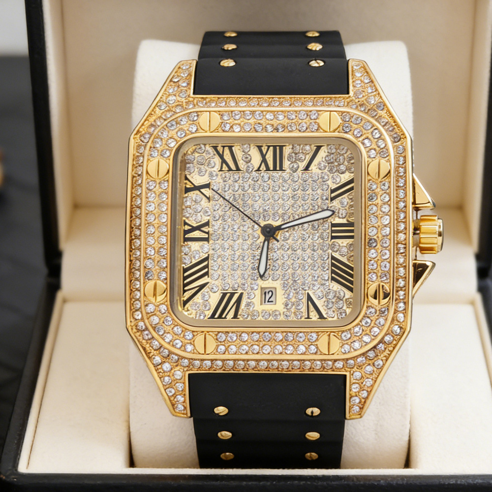Hip Hop Iced Out Bling Square  - Jewelry Type Watches recensione e prezzo