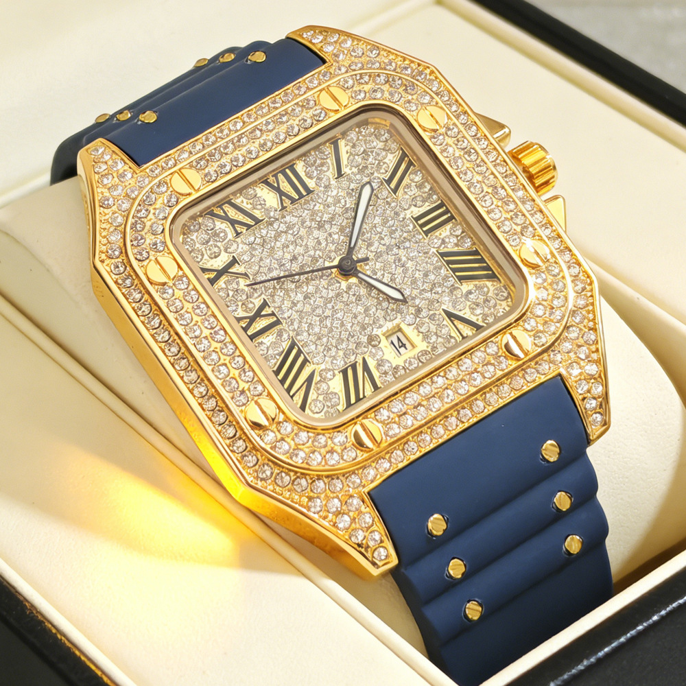 Hip Hop Iced Out Bling Square  - Jewelry Type Watches recensione e prezzo