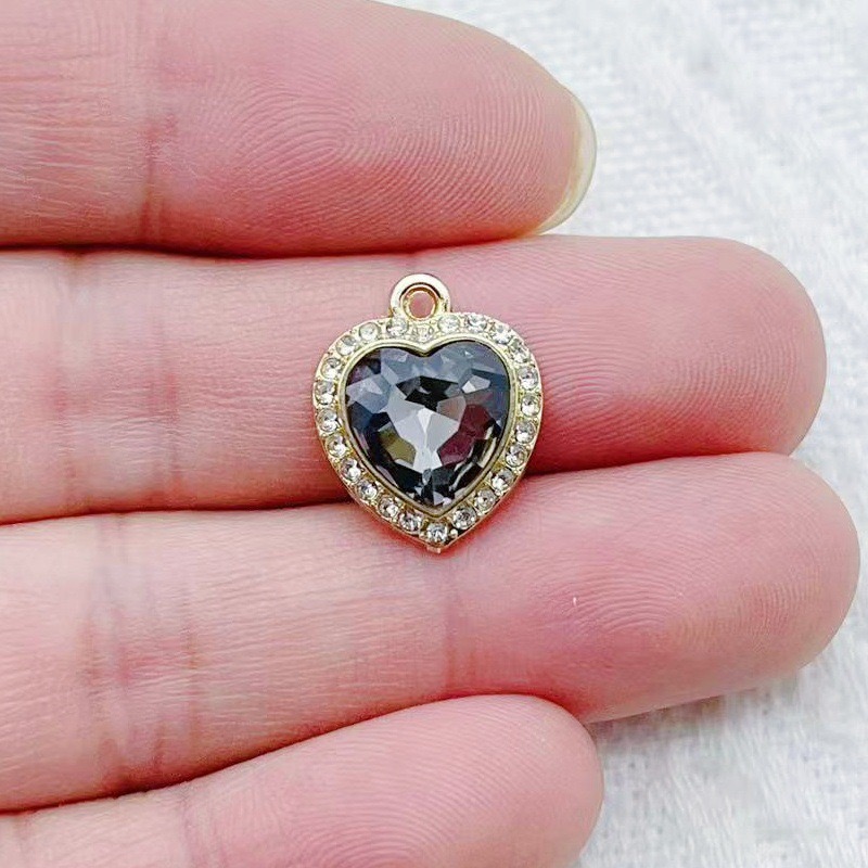 10pcs heart-shaped inlaid colo - Jewelry & Watches Spółka Z Ograniczoną Odpowiedzialnością Sp Z Oo recensione e prezzo