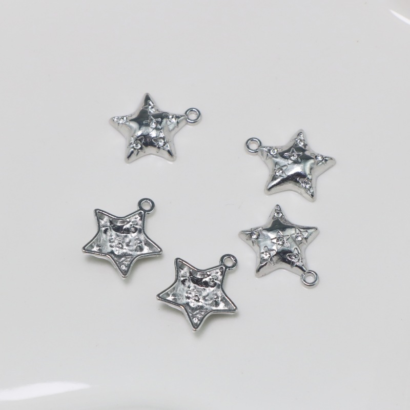 10Pcs DIY Crystal Stars Charms - Moon Star Earrings recensione e prezzo
