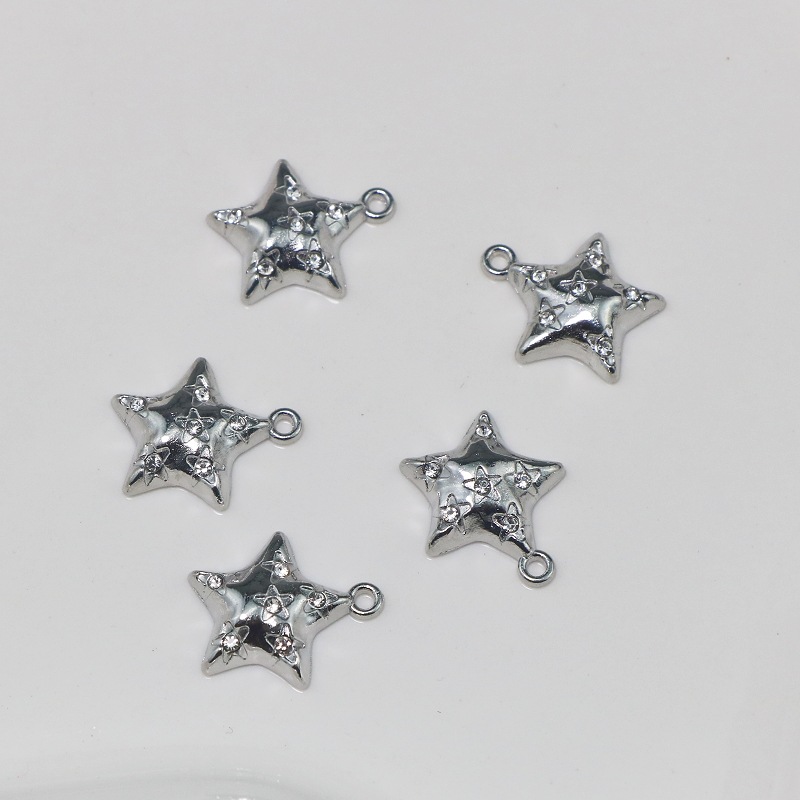 10Pcs DIY Crystal Stars Charms - Moon Star Earrings recensione e prezzo