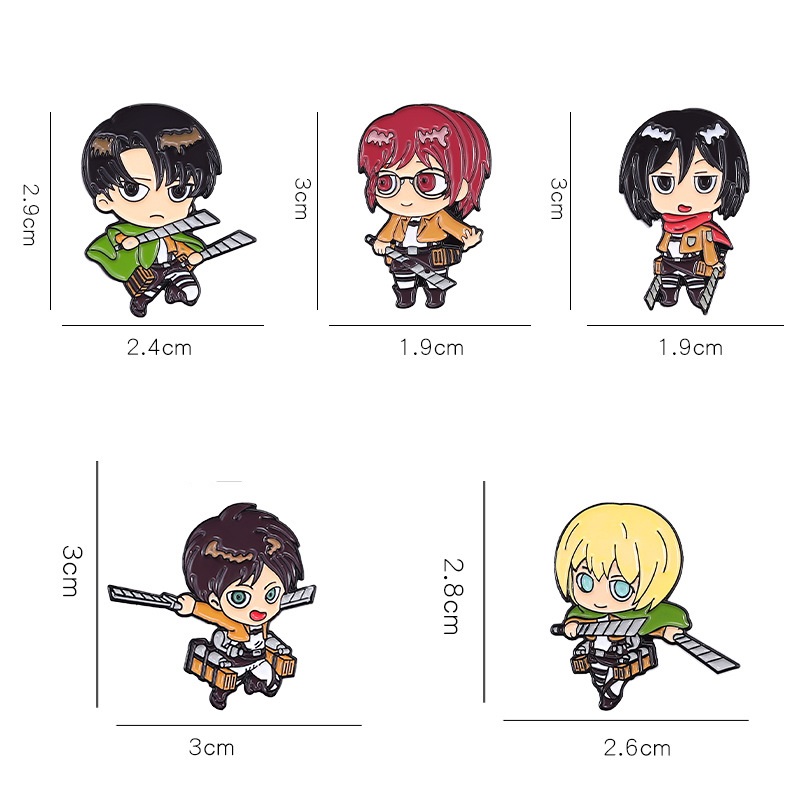 Eren Chibi Enamel Pins Custom  - Levi Jewelry & Watches Inc recensione e prezzo