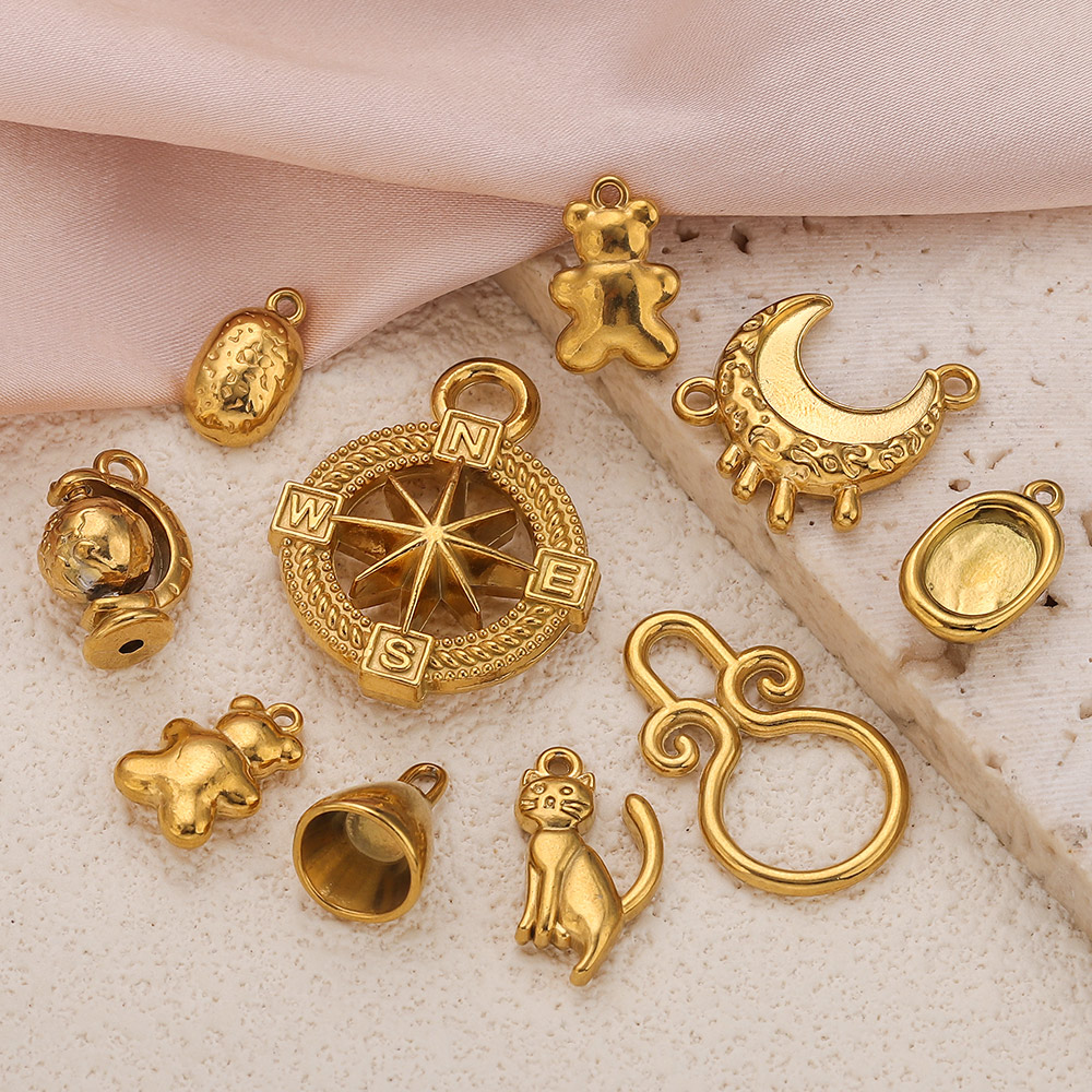 5pcs Stainless Steel Kitten Gl - Moon Star Earrings recensione e prezzo