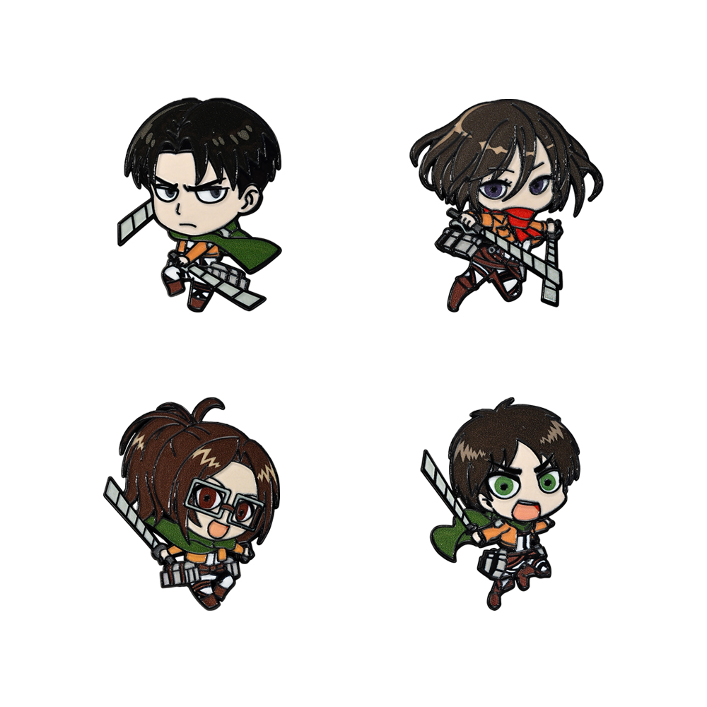 4pcs Survey Corps Enamel Pin S - Levi Jewelry & Watches Inc recensione e prezzo