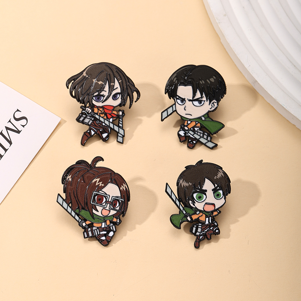 4pcs Survey Corps Enamel Pin S - Levi Jewelry & Watches Inc recensione e prezzo