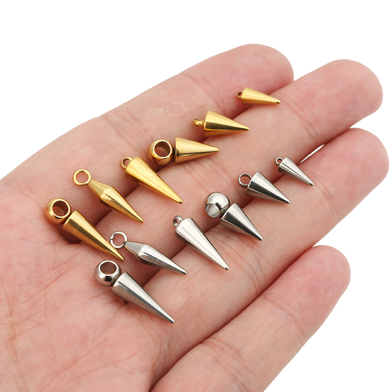 10pcs Stainless Steel Cone Cha - Moon Star Earrings recensione e prezzo