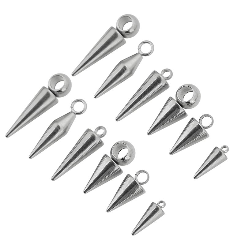 10pcs Stainless Steel Cone Cha - Moon Star Earrings recensione e prezzo
