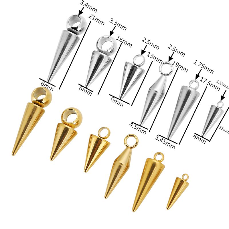 10pcs Stainless Steel Cone Cha - Moon Star Earrings recensione e prezzo