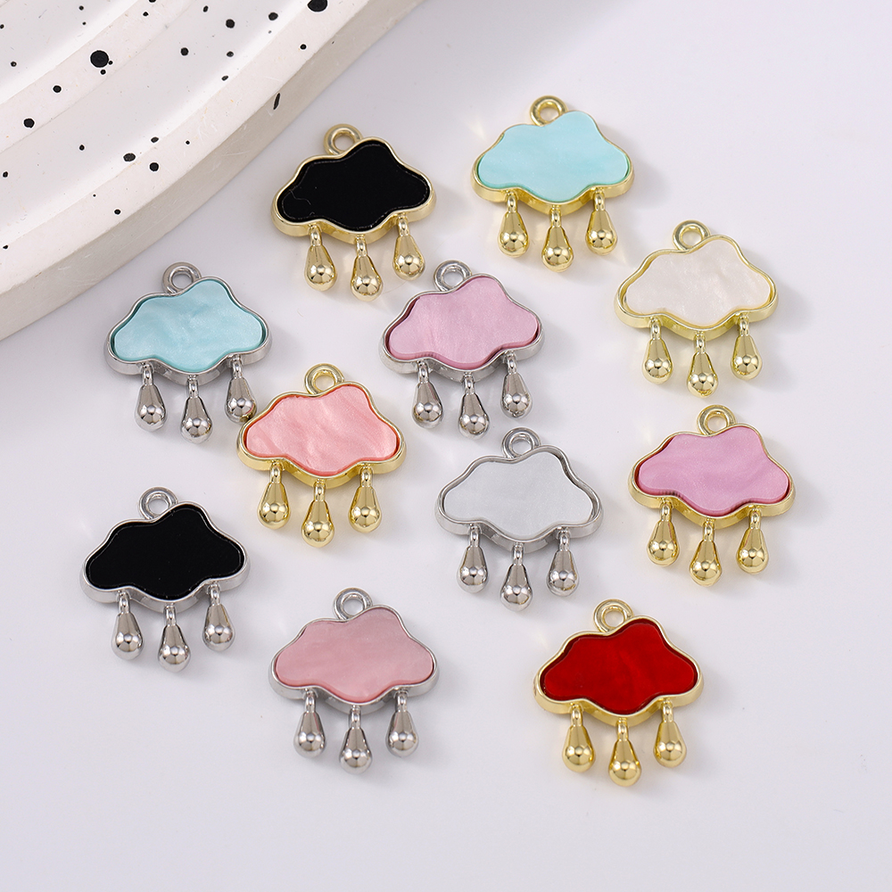 5pcs Cute Gemstone Cloud Raind - Moon Star Earrings recensione e prezzo