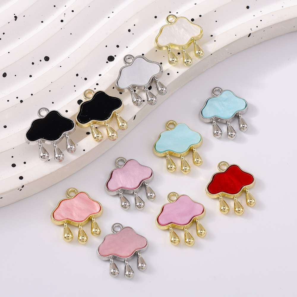 5pcs Cute Gemstone Cloud Raind - Moon Star Earrings recensione e prezzo