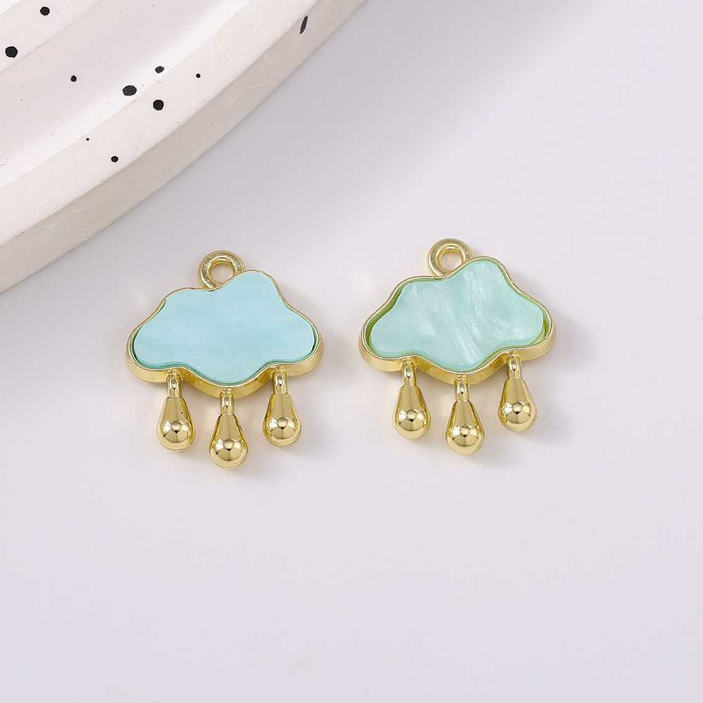 5pcs Cute Gemstone Cloud Raind - Moon Star Earrings recensione e prezzo