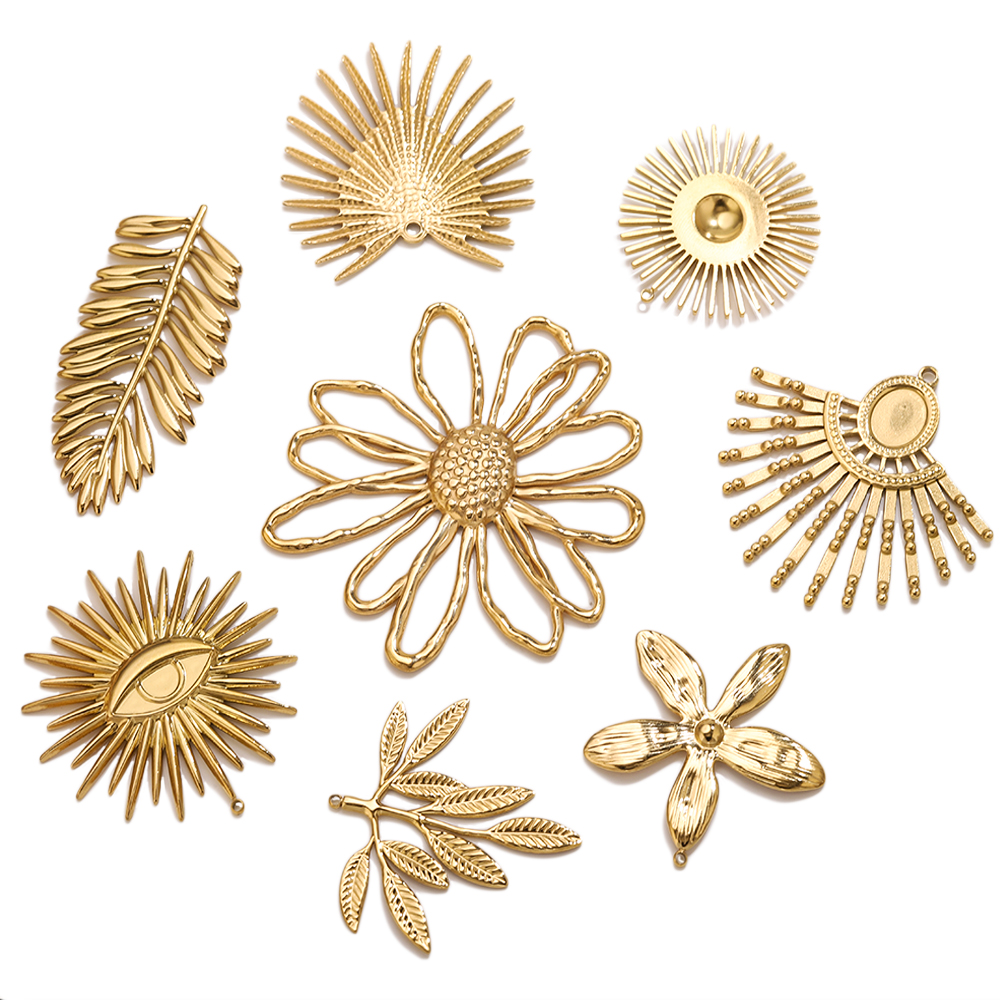 5pcs Stainless Steel Flower Ch - Moon Star Earrings recensione e prezzo