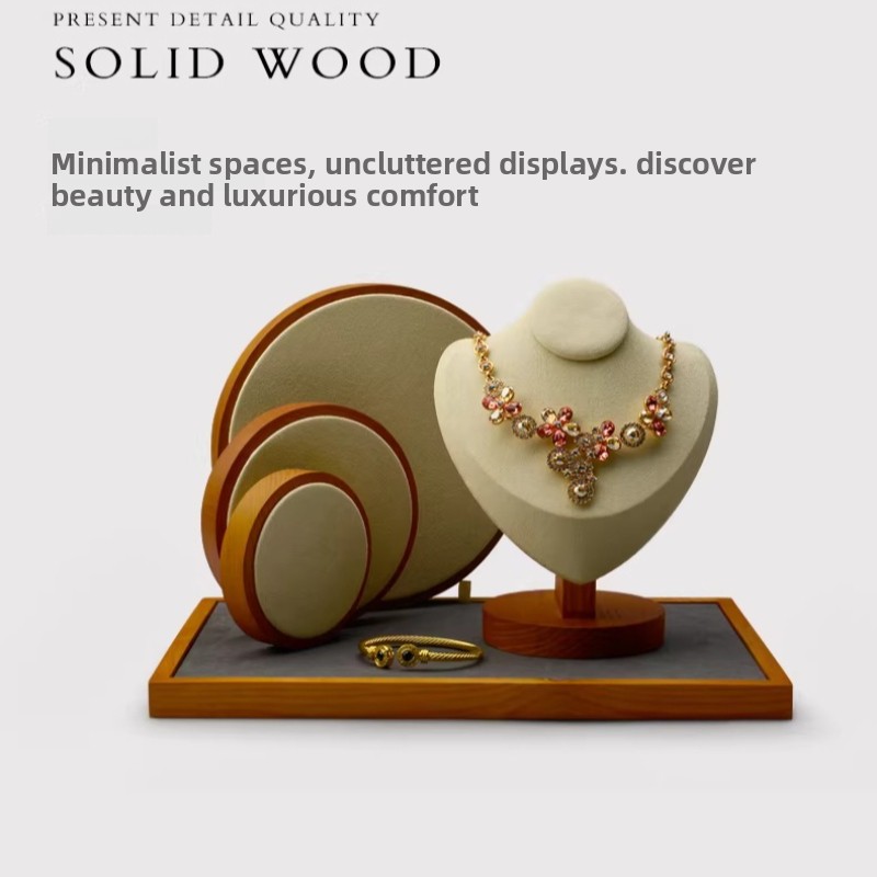 Solid Wood Jewelry Display Tra - Jewelry And Watches Stores recensione e prezzo