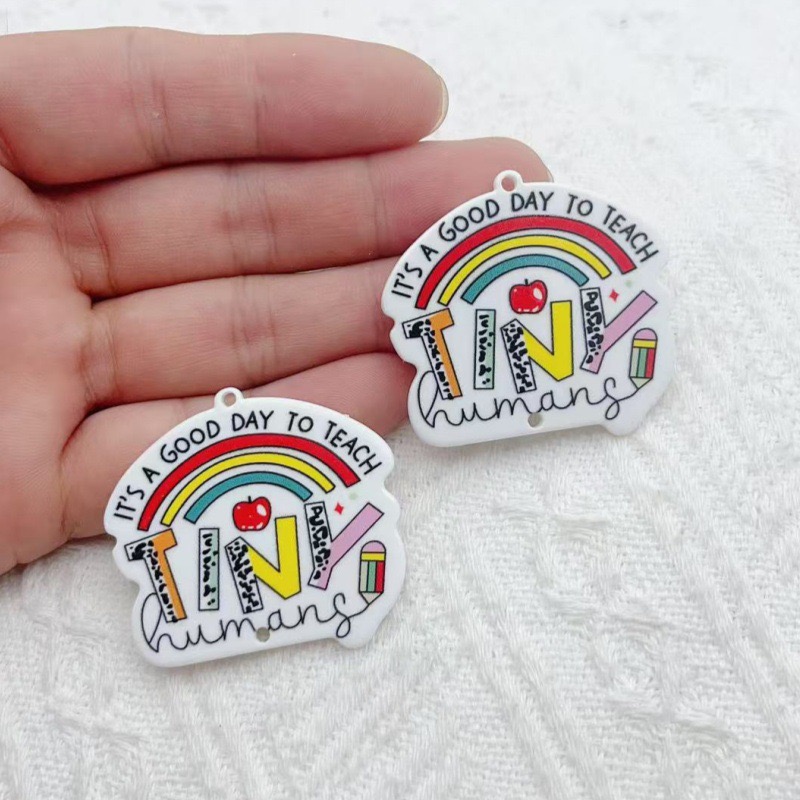 10pcs Teacher's Day Acrylic Do - Jewelry & Watches Spółka Z Ograniczoną Odpowiedzialnością Sp Z Oo recensione e prezzo