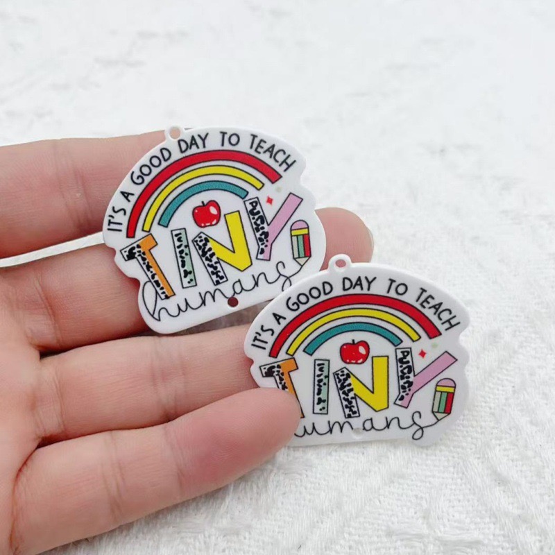 10pcs Teacher's Day Acrylic Do - Jewelry & Watches Spółka Z Ograniczoną Odpowiedzialnością Sp Z Oo recensione e prezzo