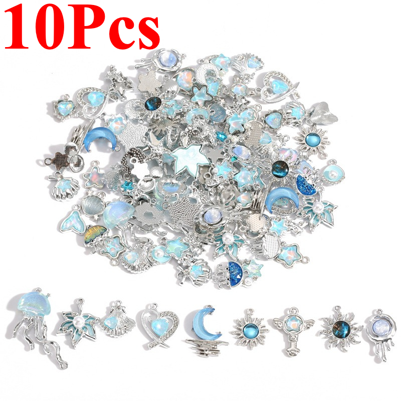10Pcs Silver-plated Alloy Crys - Moon Star Earrings recensione e prezzo