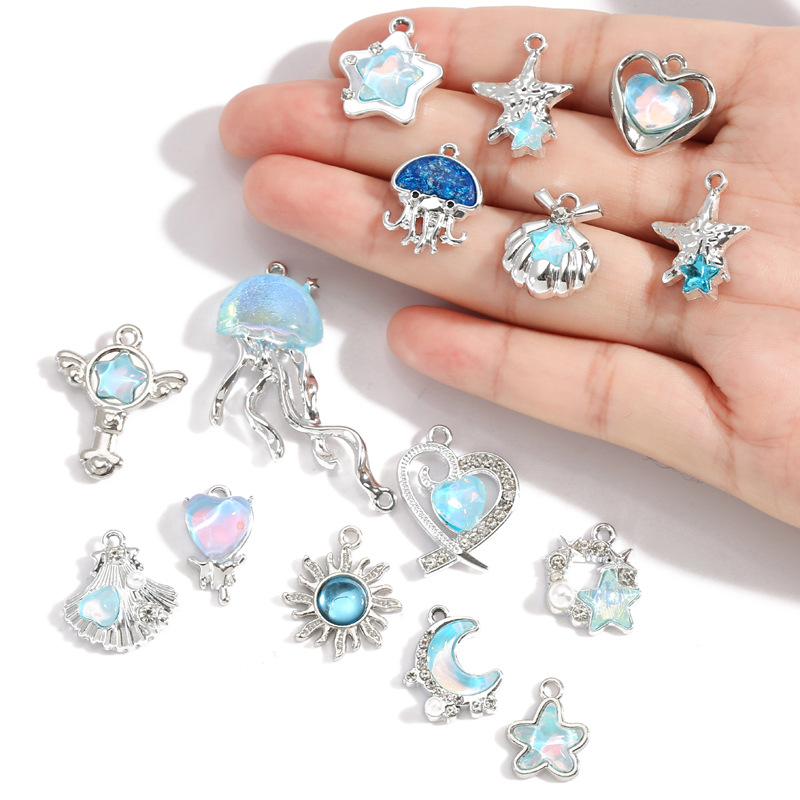 10Pcs Silver-plated Alloy Crys - Moon Star Earrings recensione e prezzo