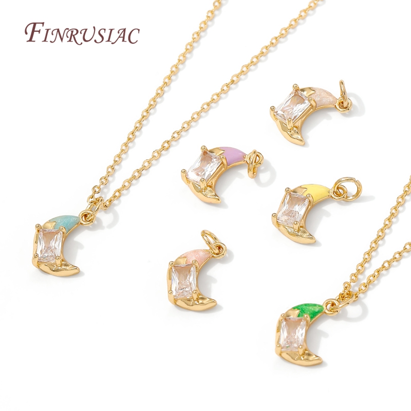 14K Gold Plated Enamel Charms  - Moon Star Earrings recensione e prezzo
