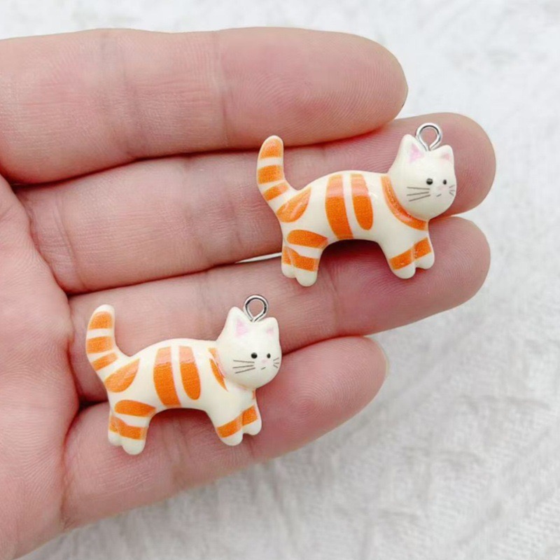 10pcs resin cartoon cat animal - Jewelry & Watches Spółka Z Ograniczoną Odpowiedzialnością Sp Z Oo recensione e prezzo