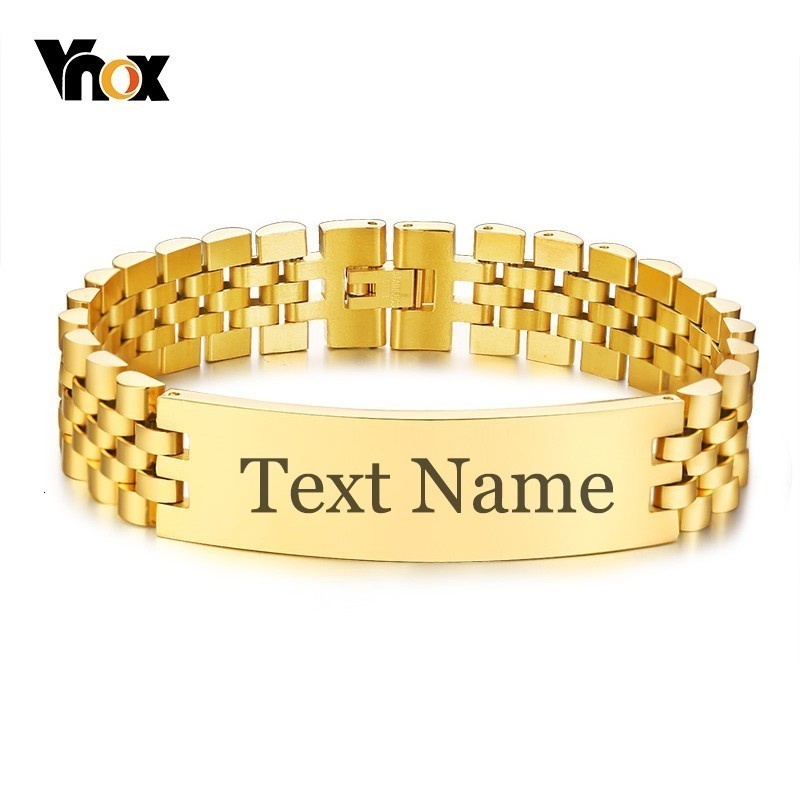 Vnox Mens 15mm Wide ID Tag Bra - Jewelry Type Watches recensione e prezzo