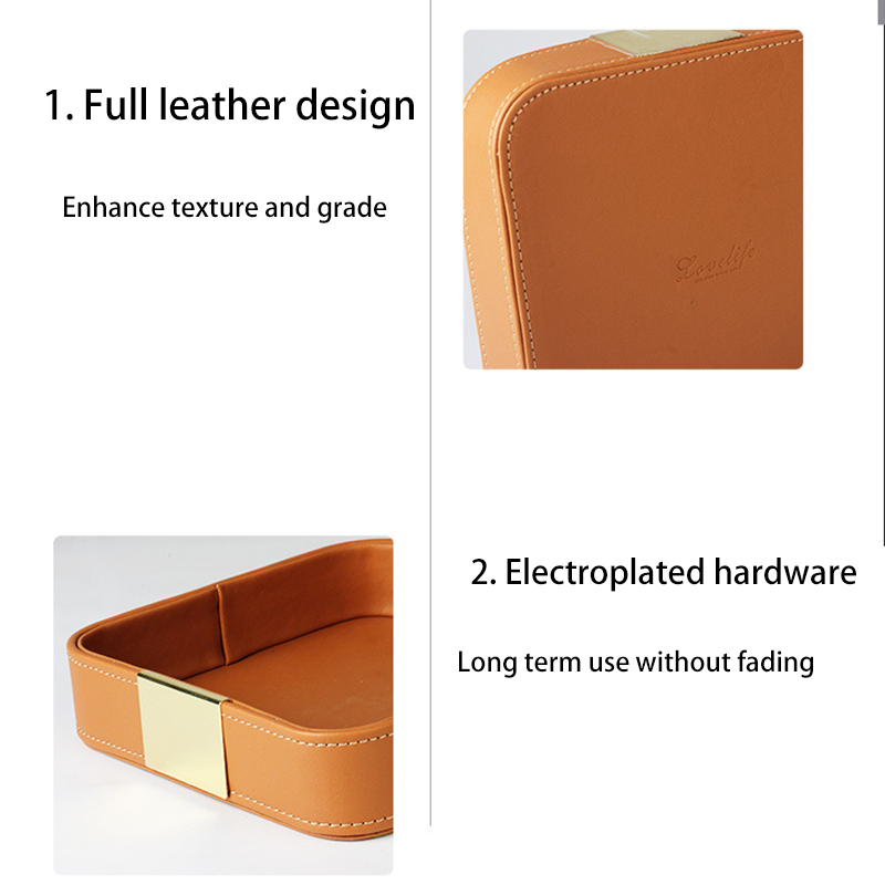 Leather Desk Tray Desktop Stor - Jewelry And Watches Stores recensione e prezzo
