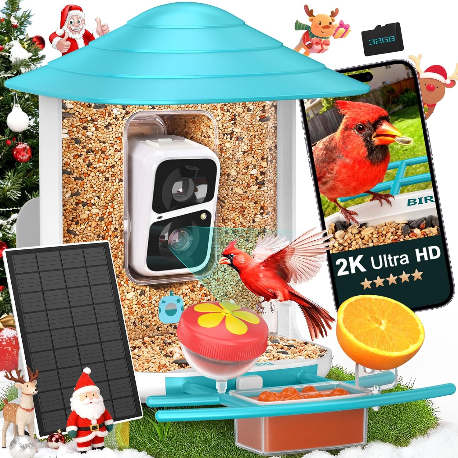 2K HD Bird Feeder Camera with  - Watches & Jewelry Repair Center New York recensione e prezzo