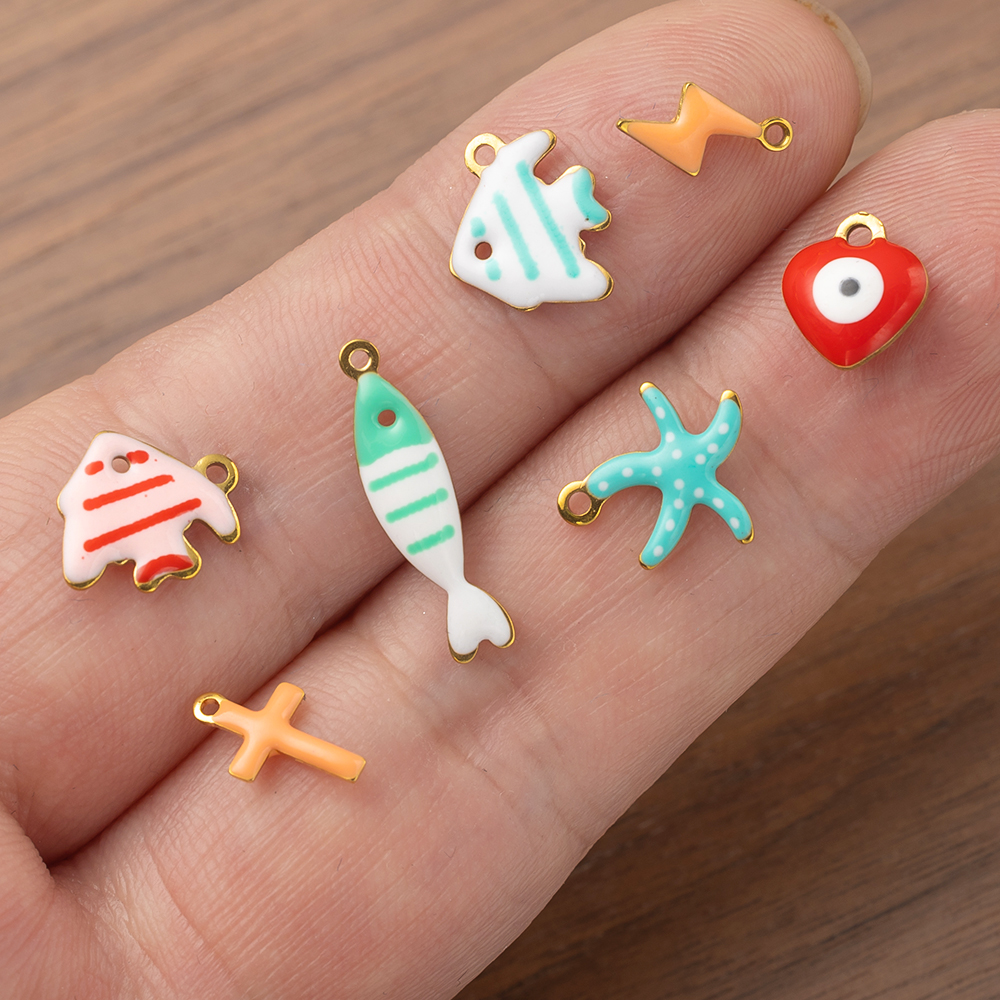 20pcs Stainless Steel Enamel C - Moon Star Earrings recensione e prezzo